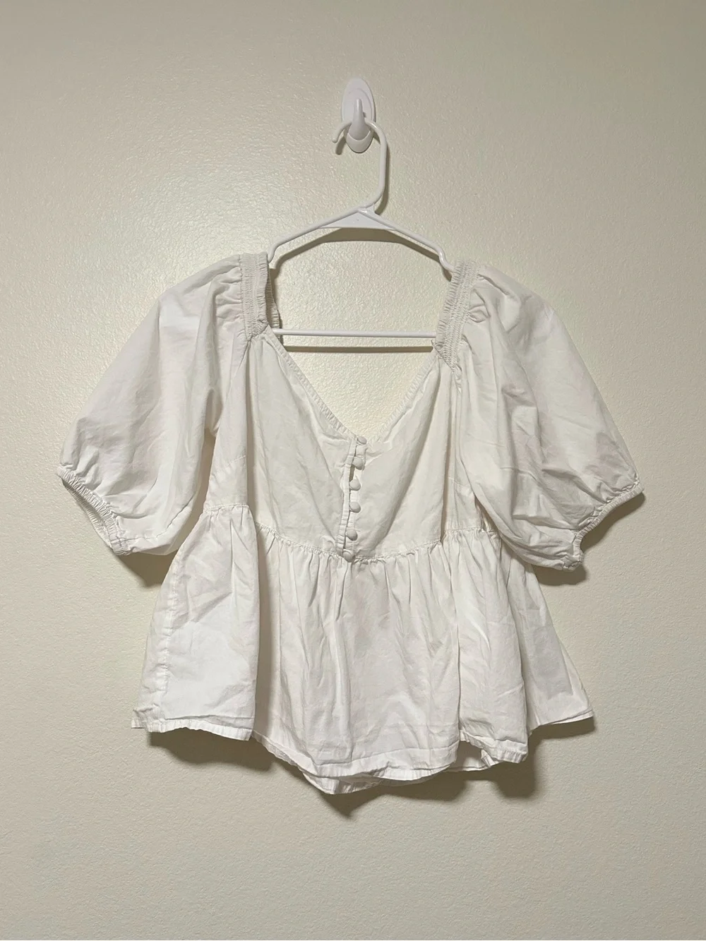 Free People White Off-Shoulder Peplum Top - Classic Feminine Style